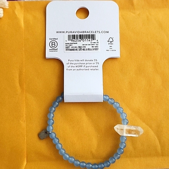🎉HPx2🎉 Pura Vida Celestine Intention Stretch Bracelet - Picture 4 of 4